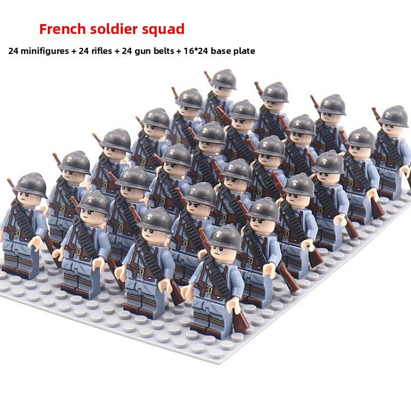 Military German Soviet and American soldiers various legions latest World War II doll phalanx suit rifle assembly construction bricks
Military German Soviet and American soldiers various legions latest World War II doll phalanx suit rifle assembly construction bricks