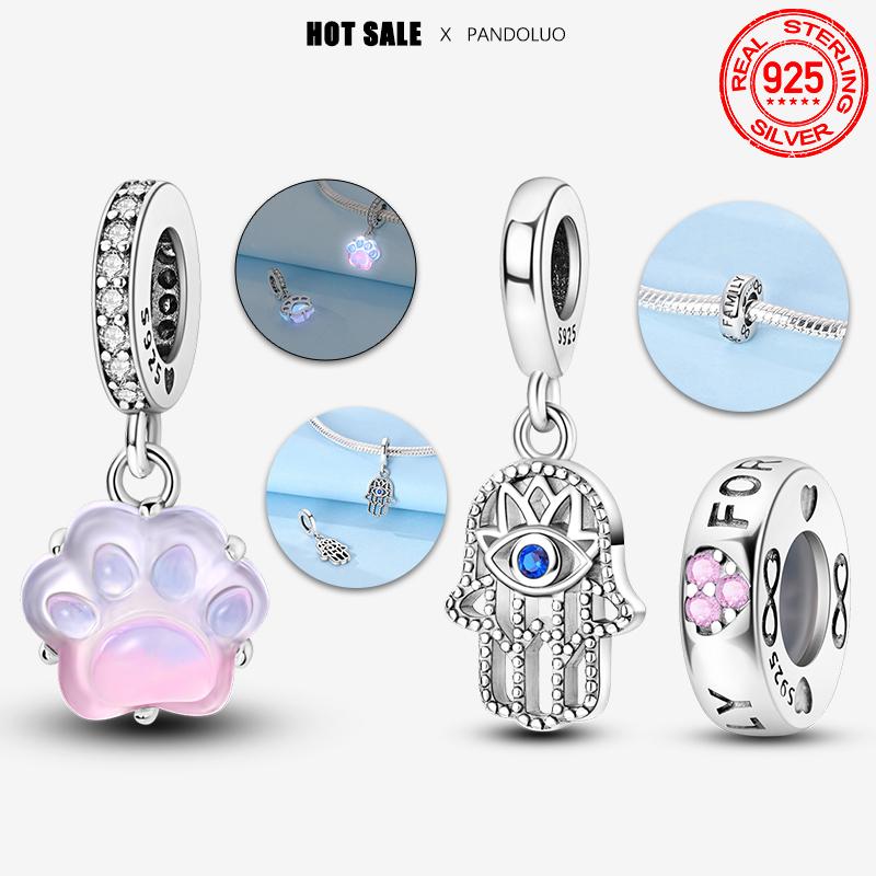 100% 925 Sterling Silver Pet Footprints Demon Eye Isolation Beads Charm Fits Bracelets For Women Pendants DIY Jewelry
100% 925 Sterling Silver Pet Footprints Demon Eye Isolation Beads Charm Fits Bracelets For Women Pendants DIY Jewelry