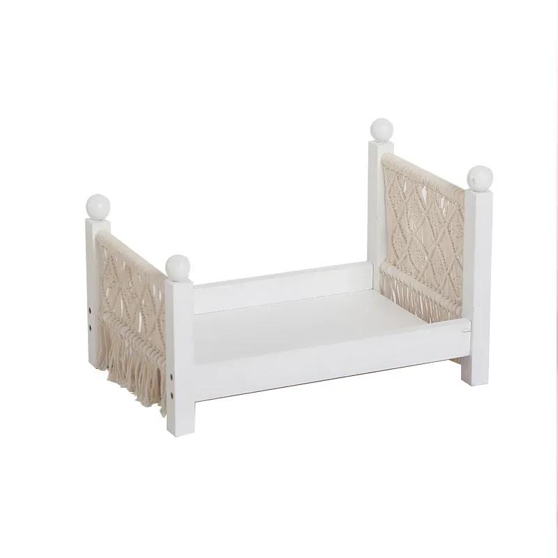 Cotton Rope Woven Retro Mini Bed Frame Infant Support Sofa baby Doll Ornament Studio Photo Basic Tool Boys Girls Practical Gift білий
Cotton Rope Woven Retro Mini Bed Frame Infant Support Sofa baby Doll Ornament Studio Photo Basic Tool Boys Girls Practical Gift білий
