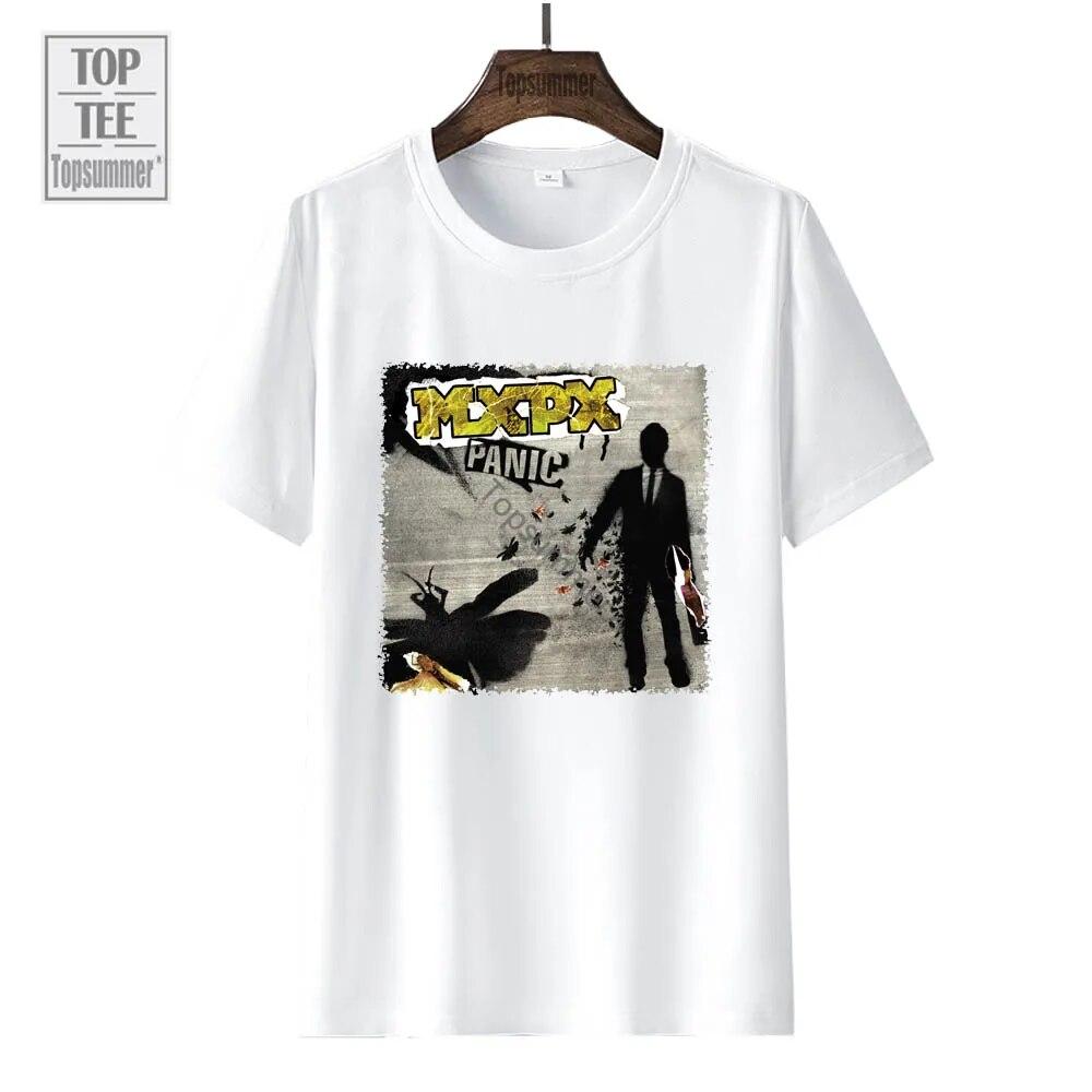 Футболка Panic Album MxPx Tour Футболка женская поп-модная черная футболка унисекс негабаритные футболки XL
Футболка Panic Album MxPx Tour Футболка женская поп-модная черная футболка унисекс негабаритные футболки XL