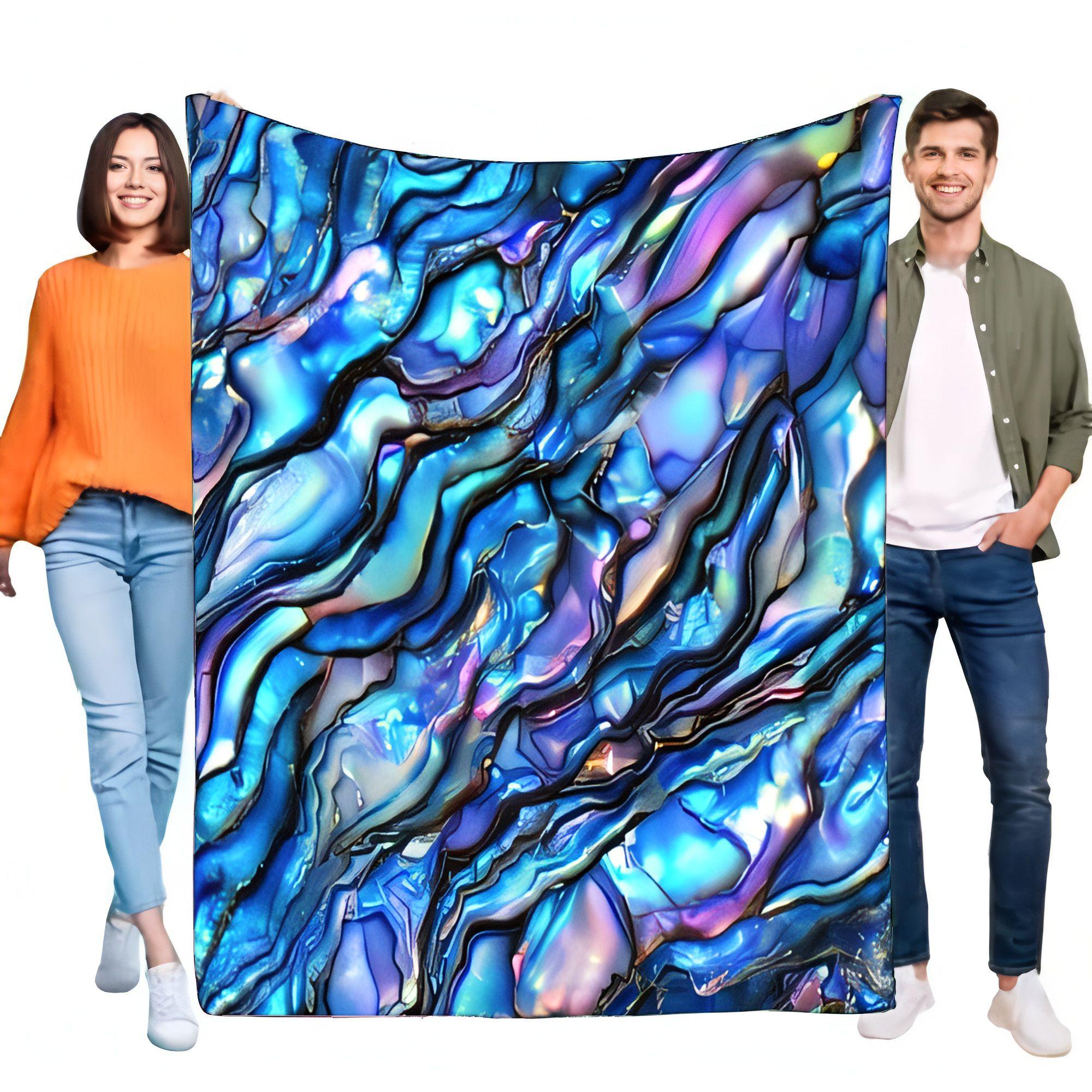 Iridescent Abalone Blue Purple Abstract Blanket Super Soft Fleece Throw for Bed Sofa Couch Cozy Lightweight Home Decor Gift 75x90cm
Iridescent Abalone Blue Purple Abstract Blanket Super Soft Fleece Throw for Bed Sofa Couch Cozy Lightweight Home Decor Gift 75x90cm