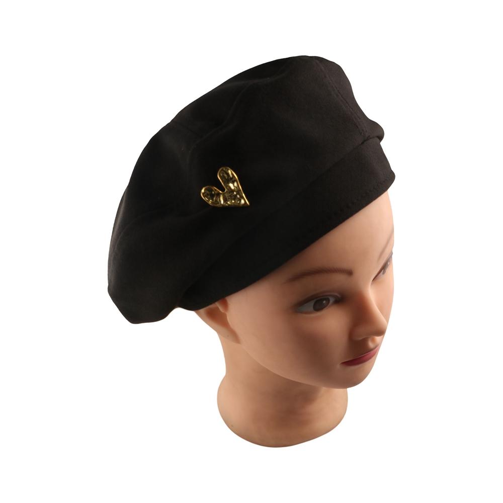 Solid Color Love Beret Heart Thick Octagonal Cap Simple Painter Hat Winter чёрный 
Solid Color Love Beret Heart Thick Octagonal Cap Simple Painter Hat Winter чёрный