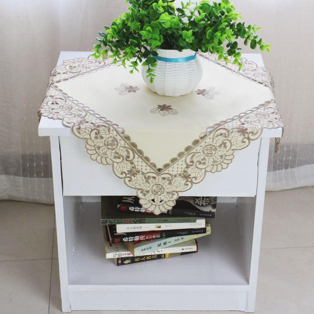 Rectangular Embroidered Lace Tablecloth Fabric Floral Dining Tables Cover Dust Cover Hotel 57X117CM
Rectangular Embroidered Lace Tablecloth Fabric Floral Dining Tables Cover Dust Cover Hotel 57X117CM