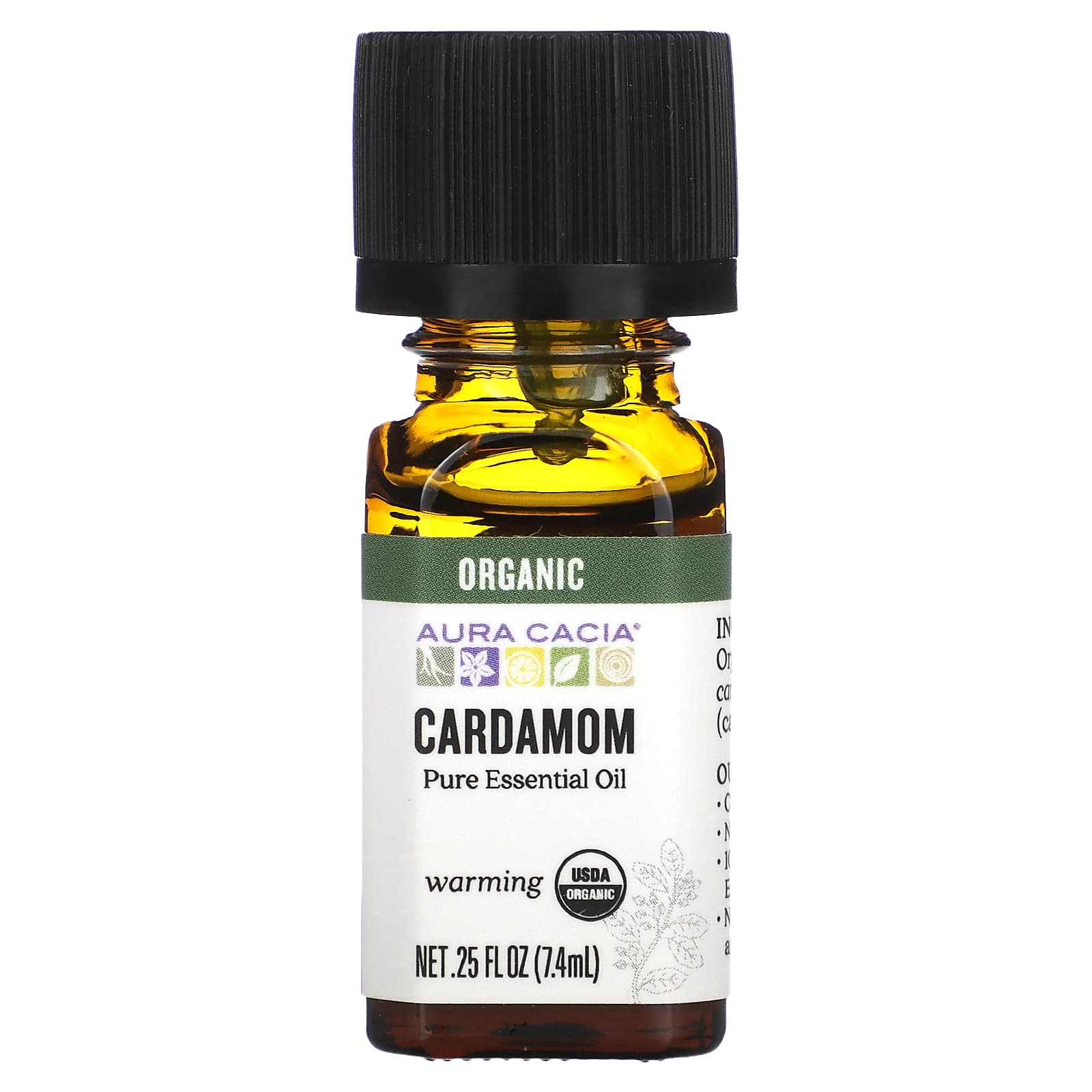 Aura Cacia, чистое эфирное масло, органический кардамон, 0,25 жидких унций (7,4 мл)
Aura Cacia, чистое эфирное масло, органический кардамон, 0,25 жидких унций (7,4 мл)