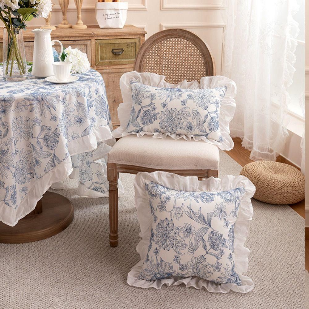 Pleated Flounce Pillowcase Embroidered Cushion Cover Removable Throw Pillowcover Sofa/Bed Style D
Pleated Flounce Pillowcase Embroidered Cushion Cover Removable Throw Pillowcover Sofa/Bed Style D