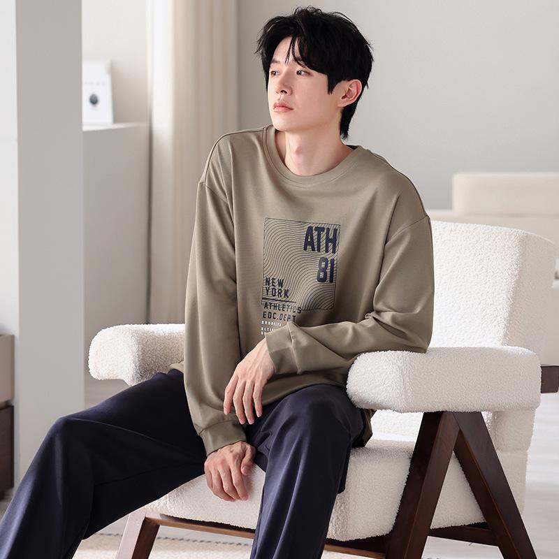 Мужская пижама весна и осень осенняя хлопковая с длинным рукавом повседневная домашняя одежда осенняя мужская с круглым вырезом большого размера комплект из двух предметов 4XL
Мужская пижама весна и осень осенняя хлопковая с длинным рукавом повседневная домашняя одежда осенняя мужская с круглым вырезом большого размера комплект из двух предметов 4XL