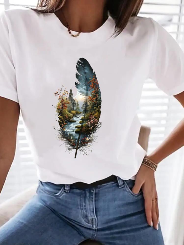 (Азиатский размер) Одежда Футболка Майка Топ Женская Мода Женская Женщина стиль перо милый милый Принт Короткий рукав Графические футболки S
(Азиатский размер) Одежда Футболка Майка Топ Женская Мода Женская Женщина стиль перо милый милый Принт Короткий рукав Графические футболки S