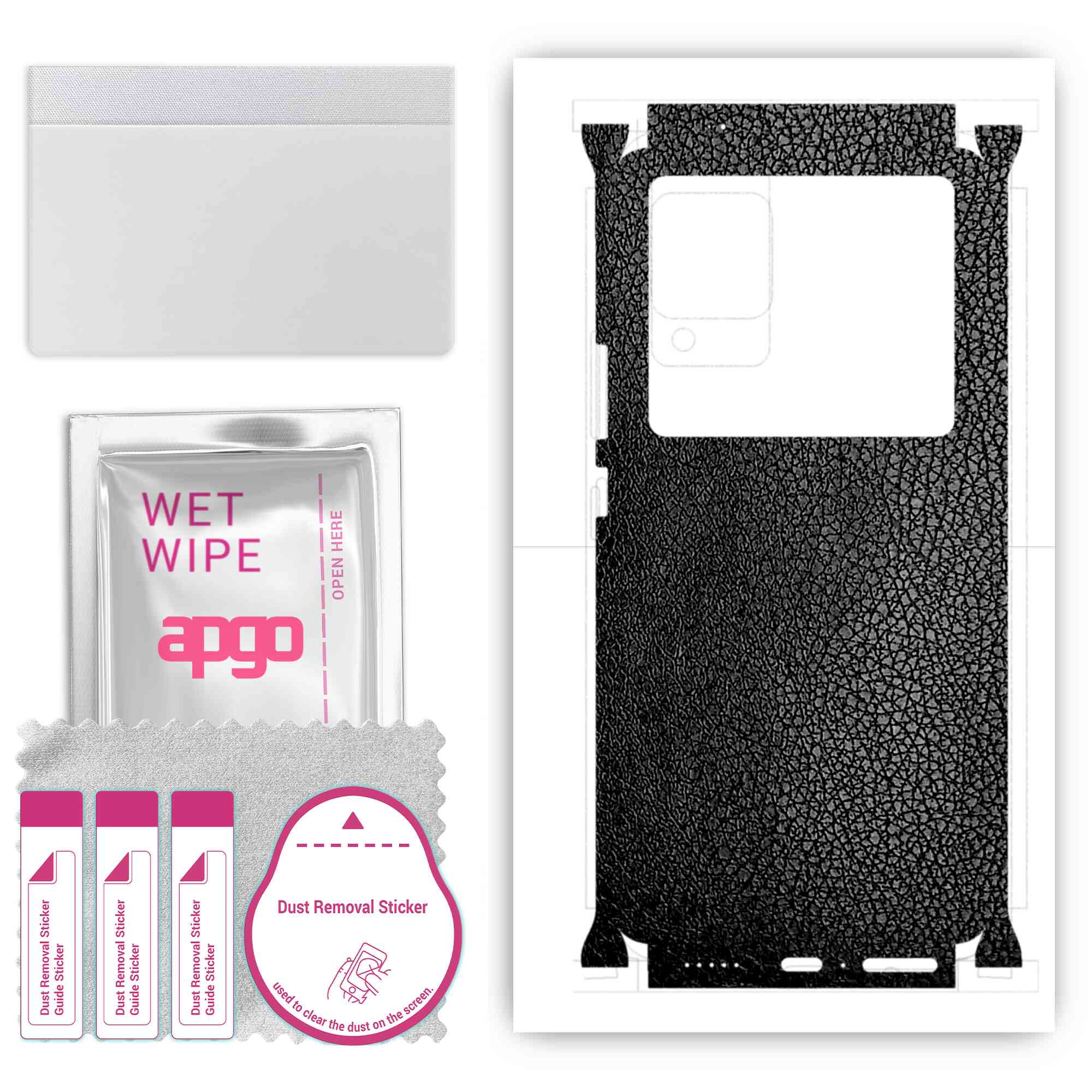 apgo Protective Skin Sticker for the back+sides compatible with Vivo X80 Pro, Full Wrap Film, Foil, Vinyl - Pattern Black Leather
apgo Protective Skin Sticker for the back+sides compatible with Vivo X80 Pro, Full Wrap Film, Foil, Vinyl - Pattern Black Leather