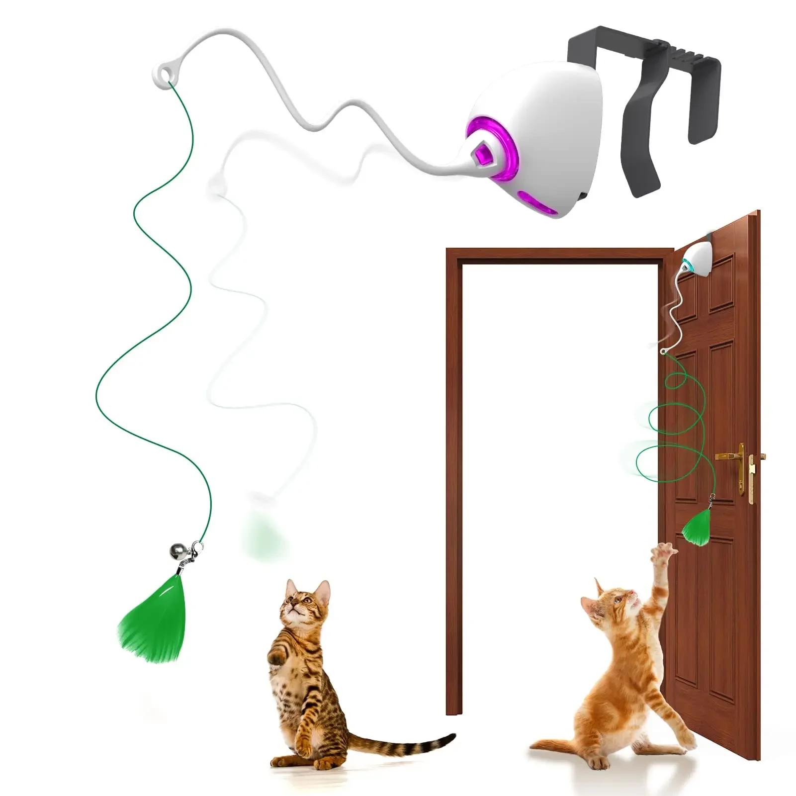 Electric Cat Toy Rope Automatic Teaser Cat String Toys Hanging Door Interactive Kitten Game Toy Random Swing Cat Catching Sticks білий
Electric Cat Toy Rope Automatic Teaser Cat String Toys Hanging Door Interactive Kitten Game Toy Random Swing Cat Catching Sticks білий