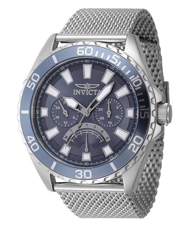 Invicta Pro Diver Retrograde GMT Кварцевые мужские часы из нержавеющей стали с синим циферблатом INV46905
Invicta Pro Diver Retrograde GMT Кварцевые мужские часы из нержавеющей стали с синим циферблатом INV46905