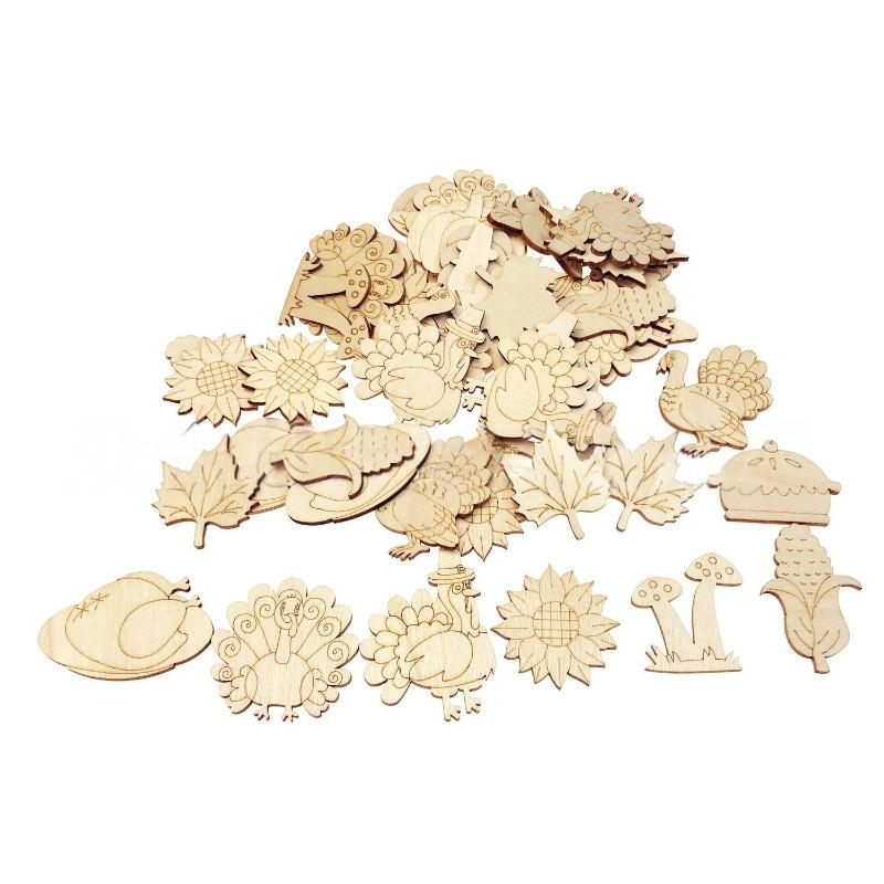 25pcs Mini Fall Thanksgiving Wooden DIY Crafts Maple Leaves Pumpkin Turkey Unfinished Wood Cutouts Ornaments for Thanksgiving 40MM-50MM
25pcs Mini Fall Thanksgiving Wooden DIY Crafts Maple Leaves Pumpkin Turkey Unfinished Wood Cutouts Ornaments for Thanksgiving 40MM-50MM