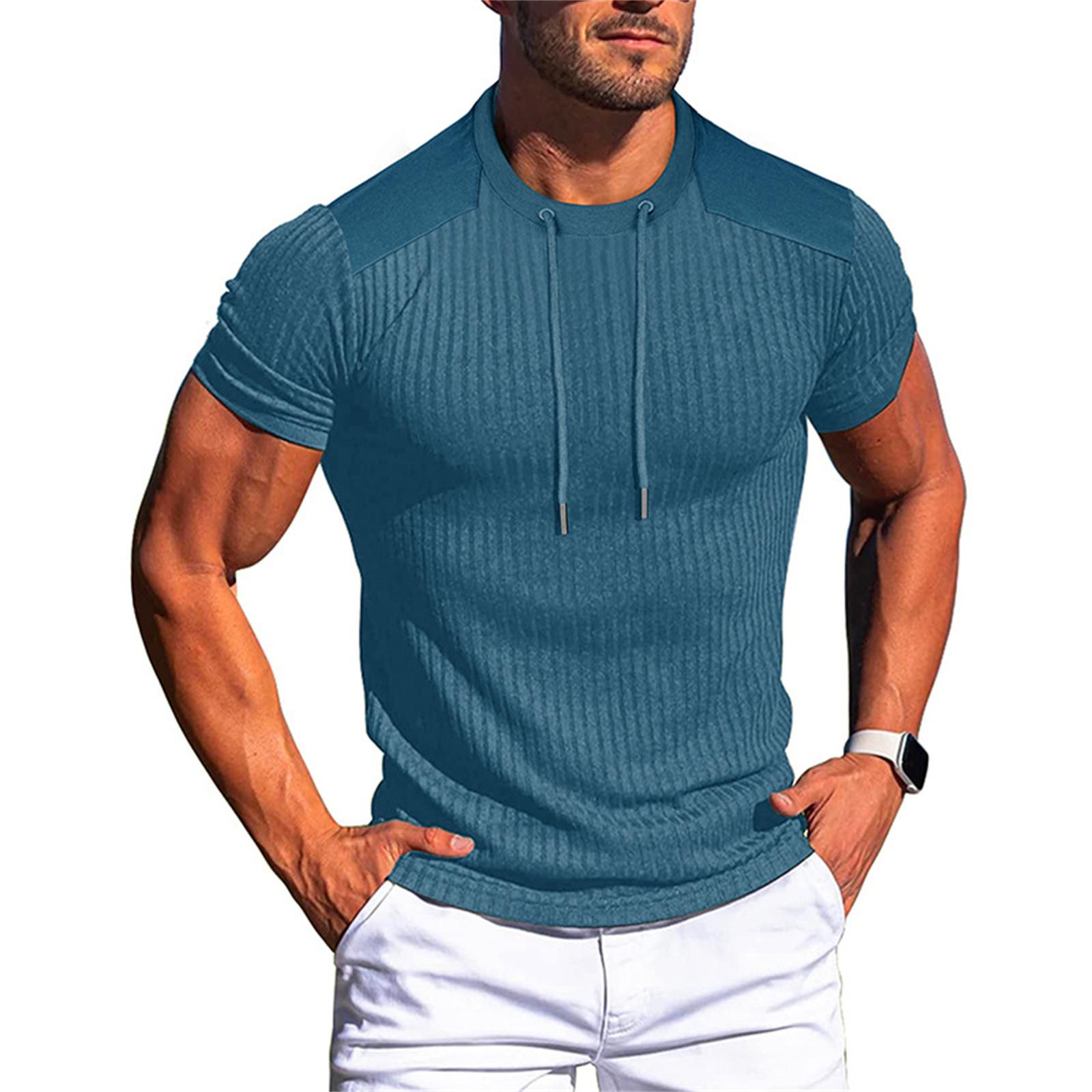 Men s Sporty Slim-fit Cotton Drawstring Round-neck Top M
Men s Sporty Slim-fit Cotton Drawstring Round-neck Top M