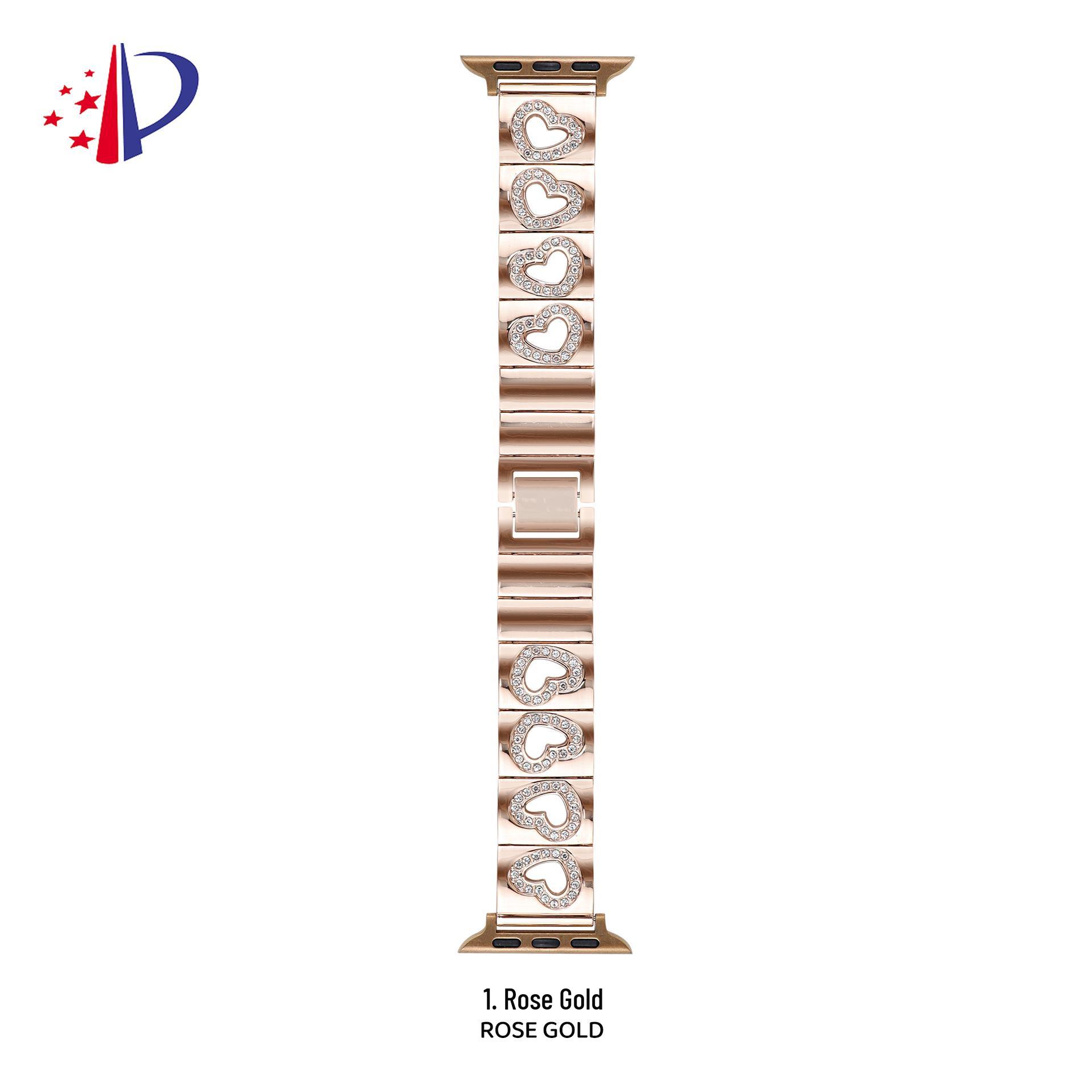 Apple iWatch 11th Gen Heart-Shaped Diamond Hollow Metal Strap 38/40/41mm рожевий колір золота
Apple iWatch 11th Gen Heart-Shaped Diamond Hollow Metal Strap 38/40/41mm рожевий колір золота