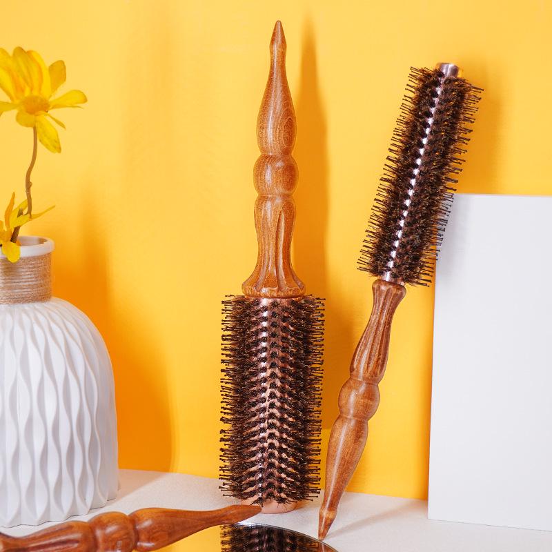 High Temp-Resistant Boar Bristle Curling Comb: Electric Detangling Roller Brush for Curlier, Fluffier Styles - Women s Solid Wood Design 12 pieces/pack
High Temp-Resistant Boar Bristle Curling Comb: Electric Detangling Roller Brush for Curlier, Fluffier Styles - Women s Solid Wood Design 12 pieces/pack