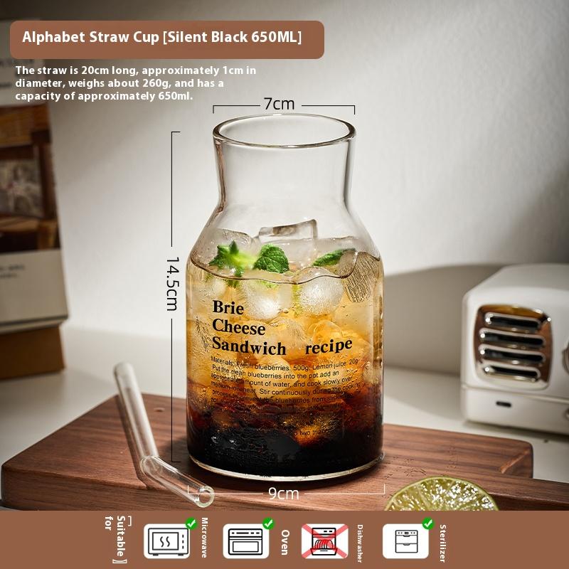 Gianxi Glass Cup For Women With Household Drinking Cup Milk Tea Juice Cup Coffee Cup Large Capacity Straw Cup Glass Cup 650ml
Gianxi Glass Cup For Women With Household Drinking Cup Milk Tea Juice Cup Coffee Cup Large Capacity Straw Cup Glass Cup 650ml