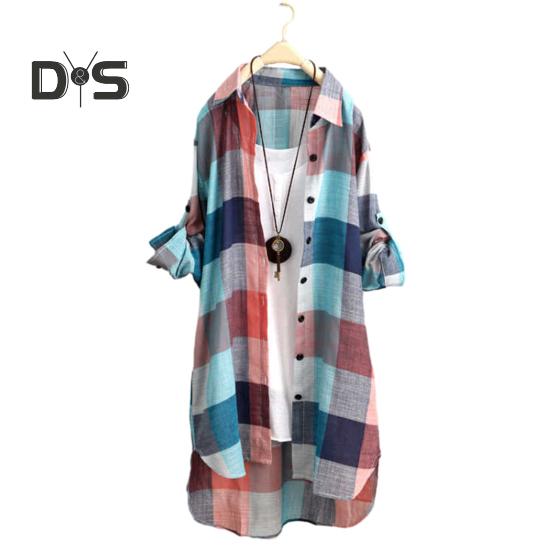 Жіноча сорочка в клітку, контрастний колір, нерегулярний поділ, однобортний довгий рукав, лацкан великого розміру, м’який дихаючий жіночий довгий топ 2XL різнокольоровий
Жіноча сорочка в клітку, контрастний колір, нерегулярний поділ, однобортний довгий рукав, лацкан великого розміру, м’який дихаючий жіночий довгий топ 2XL різнокольоровий