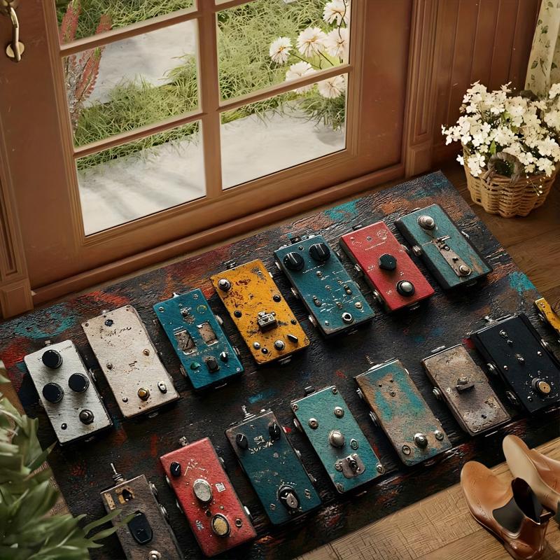 Vintage Guitar Effect Pedal Area Rug Non Slip Wear Soft Washable Entryway Floor Mat for Music Studio Living Room Bedroom Decor 40x60cm
Vintage Guitar Effect Pedal Area Rug Non Slip Wear Soft Washable Entryway Floor Mat for Music Studio Living Room Bedroom Decor 40x60cm