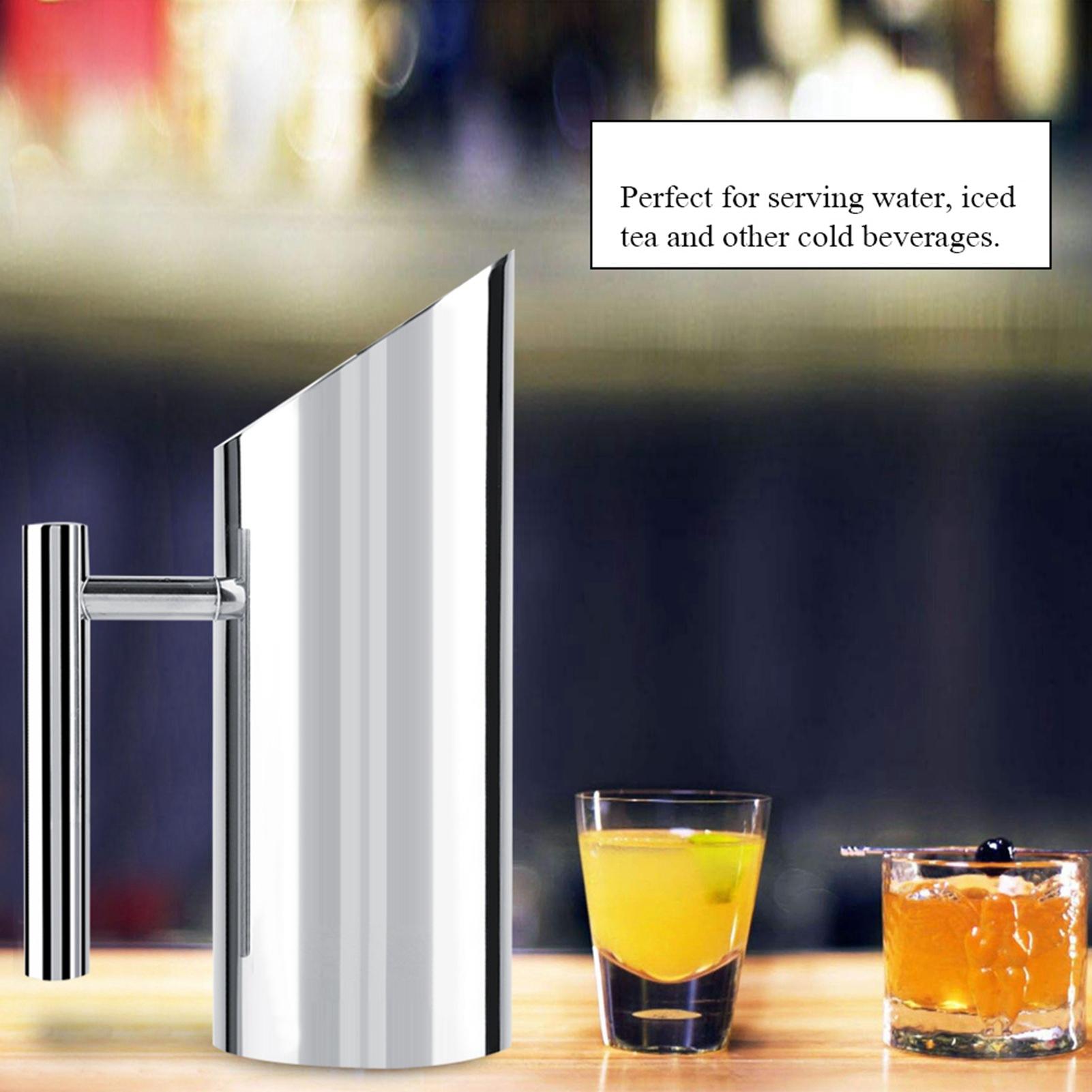 1L 1.5L 2L Stainless Steel Drinking Pitcher with Ice Guard Straight Handle Cold Water Jug for Home Kitchen Hotel Cafe 1L
1L 1.5L 2L Stainless Steel Drinking Pitcher with Ice Guard Straight Handle Cold Water Jug for Home Kitchen Hotel Cafe 1L