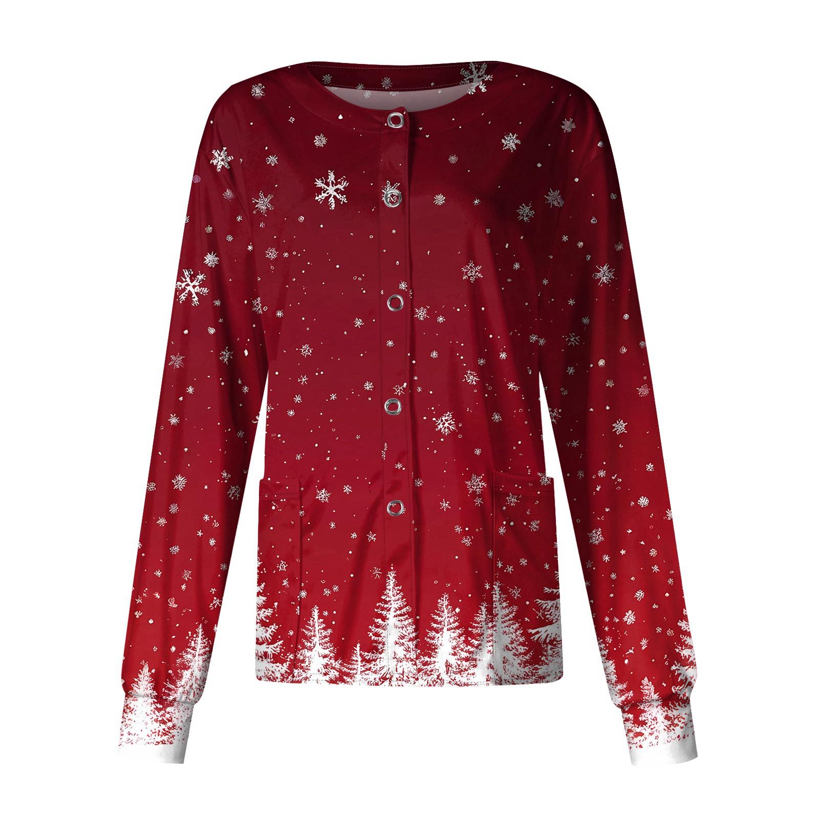 Женский повседневный однобортный однобортный защитная одежда с рождественским принтом и длинными рукавами, кардиган, топ XL белый
Женский повседневный однобортный однобортный защитная одежда с рождественским принтом и длинными рукавами, кардиган, топ XL белый