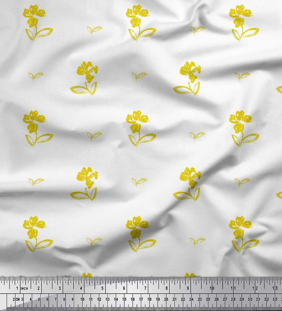 Тканина Soimoi Japan Crepe Satin Leaves & Floral Artistic Print Швейна тканина метр 42 дюйма 42 Inch Wide - Poly Crepe жовтий
Тканина Soimoi Japan Crepe Satin Leaves & Floral Artistic Print Швейна тканина метр 42 дюйма 42 Inch Wide - Poly Crepe жовтий