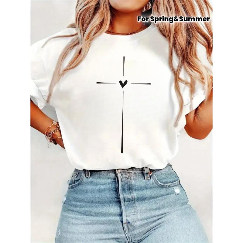 Women s Heart Pattern Crew Neck T-Shirt Suitable for Spring Summer Sports & Casual Wear 4XL білий
Women s Heart Pattern Crew Neck T-Shirt Suitable for Spring Summer Sports & Casual Wear 4XL білий