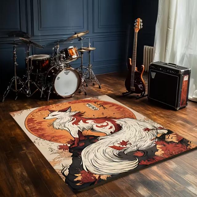 Japanese Style Fox Carpet Drum Living Rooms Bedrooms Door Mats Music Rooms Terraces and Courtyards with Flannel Flooring 40x60cm
Japanese Style Fox Carpet Drum Living Rooms Bedrooms Door Mats Music Rooms Terraces and Courtyards with Flannel Flooring 40x60cm