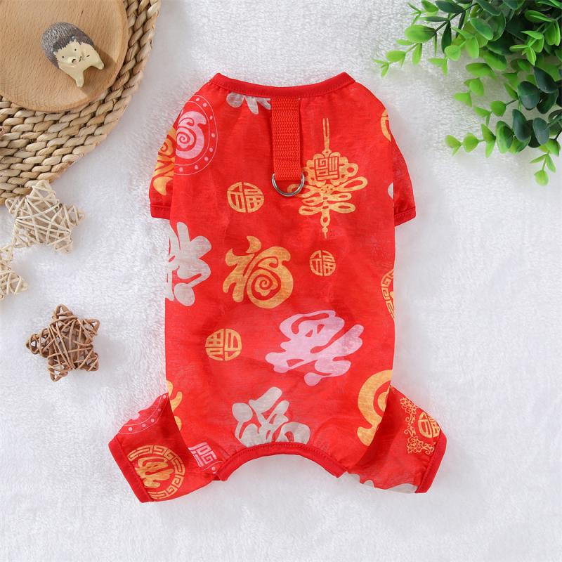 Summer Dog Clothing Chinese Style Dog Clothes Puppy Pomeranian Poodle Bichon Schnauzer Clothes Jumpsuit Pet Apparel Costumes S червоний
Summer Dog Clothing Chinese Style Dog Clothes Puppy Pomeranian Poodle Bichon Schnauzer Clothes Jumpsuit Pet Apparel Costumes S червоний