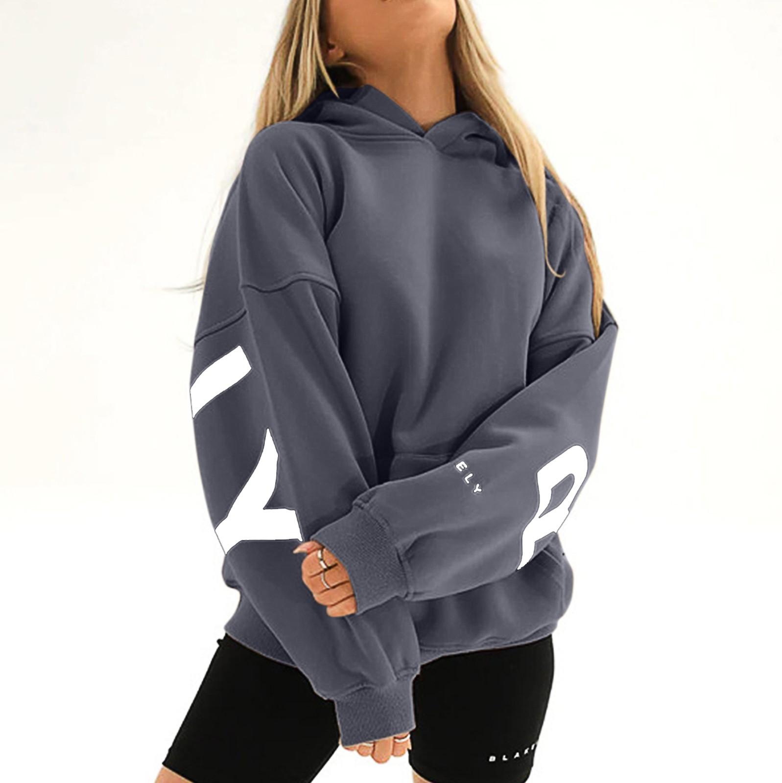 Женский свободный пуловер с капюшоном и буквенным принтом Fashiona, топы S
Женский свободный пуловер с капюшоном и буквенным принтом Fashiona, топы S