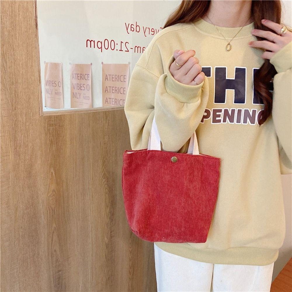 Books Bags Cloth Bag Storage Bag Women Handbags Women Corduroy Bag Lunch Bag Korean Canvas Bag
Books Bags Cloth Bag Storage Bag Women Handbags Women Corduroy Bag Lunch Bag Korean Canvas Bag
