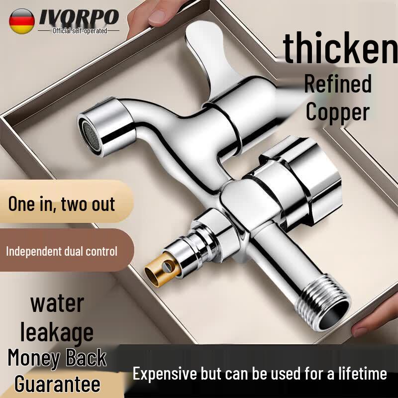 Смеситель для стиральной машины IVORPO с двойным управлением Heavy-Duty Copper Body, Anti-Freeze
Смеситель для стиральной машины IVORPO с двойным управлением Heavy-Duty Copper Body, Anti-Freeze