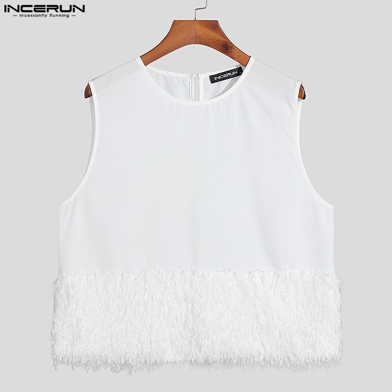 INCERUN S-5XL Летняя мужская мода в стиле пэчворк, топы без рукавов, однотонный жилет с кисточками, повседневная свободная блузка
INCERUN S-5XL Летняя мужская мода в стиле пэчворк, топы без рукавов, однотонный жилет с кисточками, повседневная свободная блузка