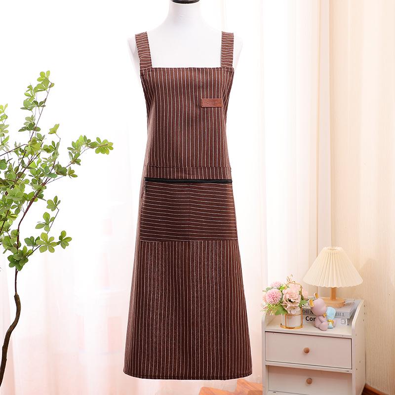 Vertical Stripe Oil-Proof Apron with Large Pocket and Back Strap
Vertical Stripe Oil-Proof Apron with Large Pocket and Back Strap