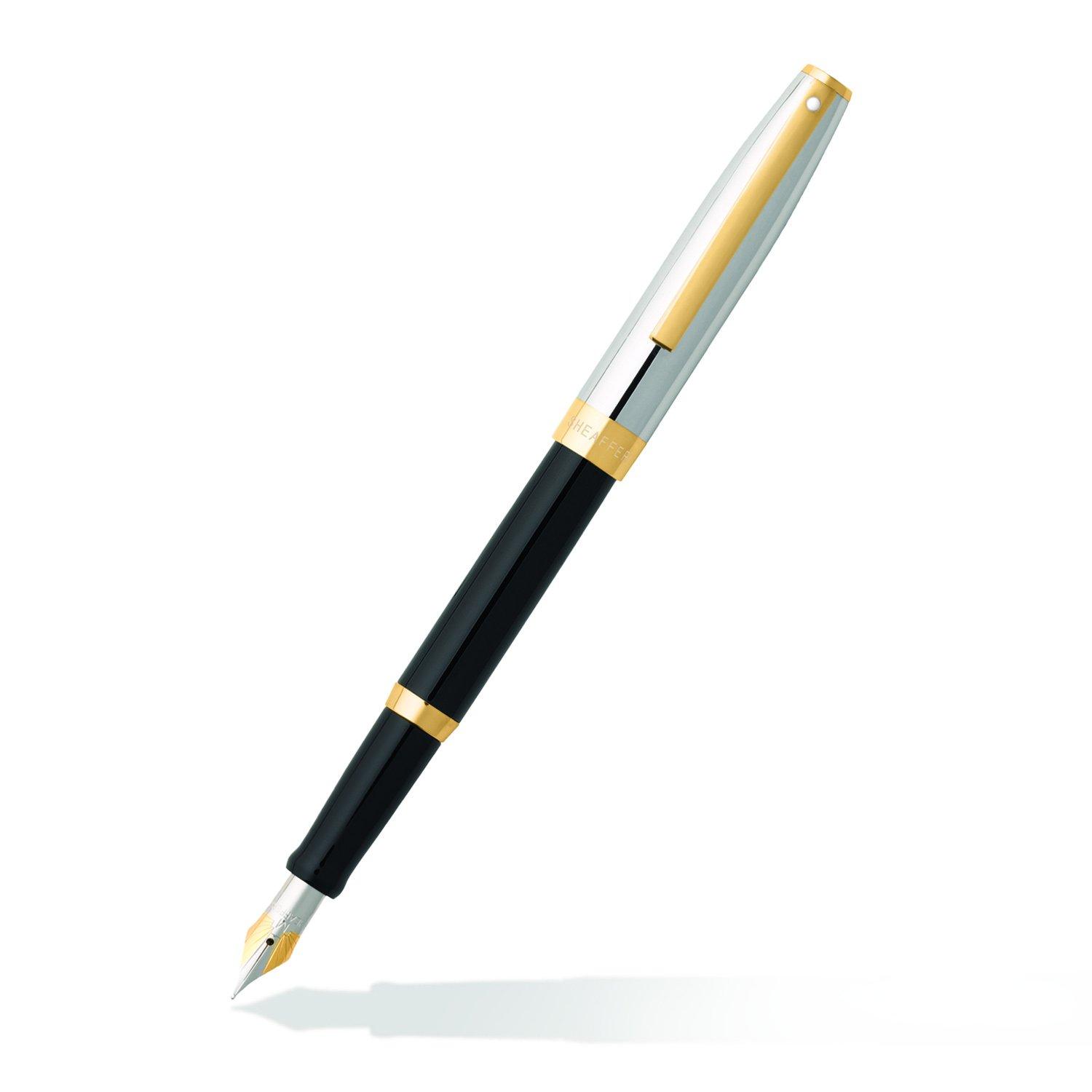 Sheaffer Sagaris Stylo plume pointe moyenne avec capuchon chrome et accents or Royaume (Noir) (Import Uni)
Sheaffer Sagaris Stylo plume pointe moyenne avec capuchon chrome et accents or Royaume (Noir) (Import Uni)