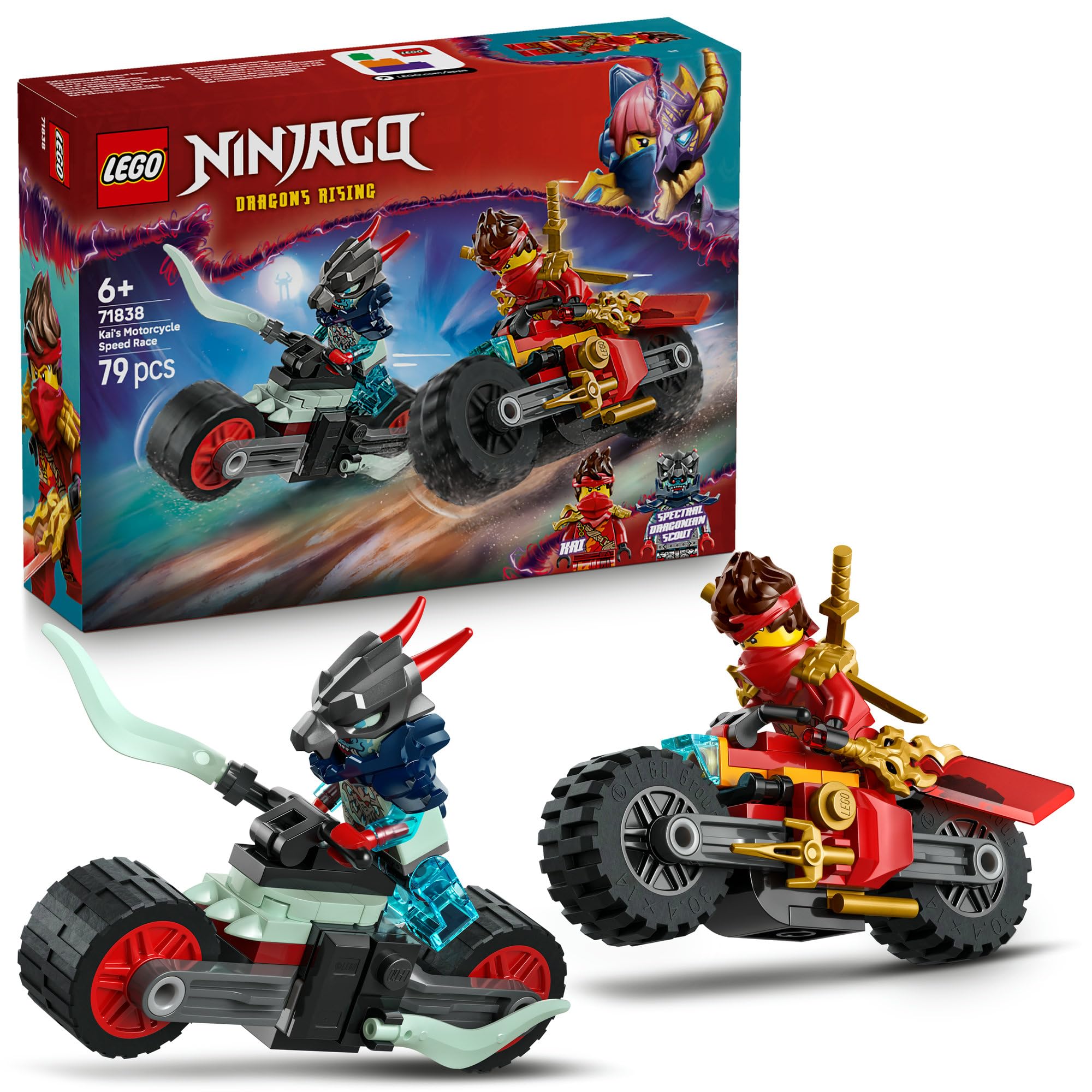 LEGO Ninjago Гонка на скоростном мотоцикле Кая Игровой набор Транспортные средства Строительные блоки Образовательная игрушка для детей от 6 до 9 лет Боевые роботы Совместная игра родителей и детей 71838
LEGO Ninjago Гонка на скоростном мотоцикле Кая Игровой набор Транспортные средства Строительные блоки Образовательная игрушка для детей от 6 до 9 лет Боевые роботы Совместная игра родителей и детей 71838