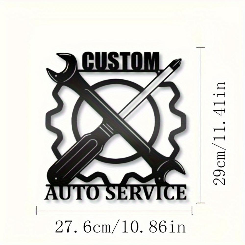 Custom Metal Sign Black Garage Decor Personalized Hollow Design Auto Service Wall Art
Custom Metal Sign Black Garage Decor Personalized Hollow Design Auto Service Wall Art