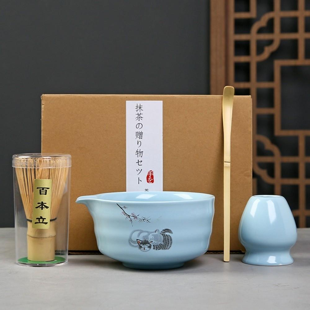 4PCS Ceramic Bamboo Japanese Matcha Tea Set Matcha Bowl Whisk Teaspoon Tea Sets Tea Lovers Blue
4PCS Ceramic Bamboo Japanese Matcha Tea Set Matcha Bowl Whisk Teaspoon Tea Sets Tea Lovers Blue