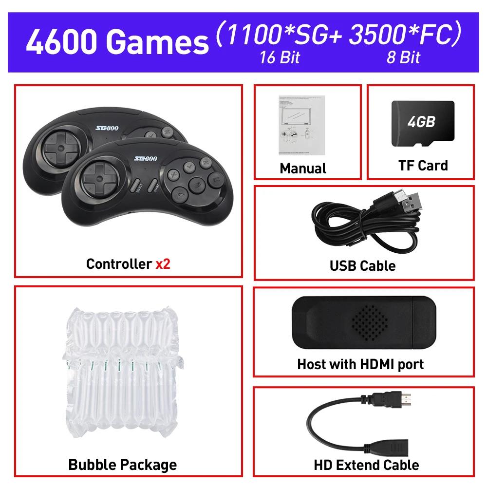 16-битная игровая консоль MD Genesis Retro для Sega Genesis со встроенным классическим игровым контроллером 4600, геймпадом, игровой приставкой с телевизором HD
16-битная игровая консоль MD Genesis Retro для Sega Genesis со встроенным классическим игровым контроллером 4600, геймпадом, игровой приставкой с телевизором HD