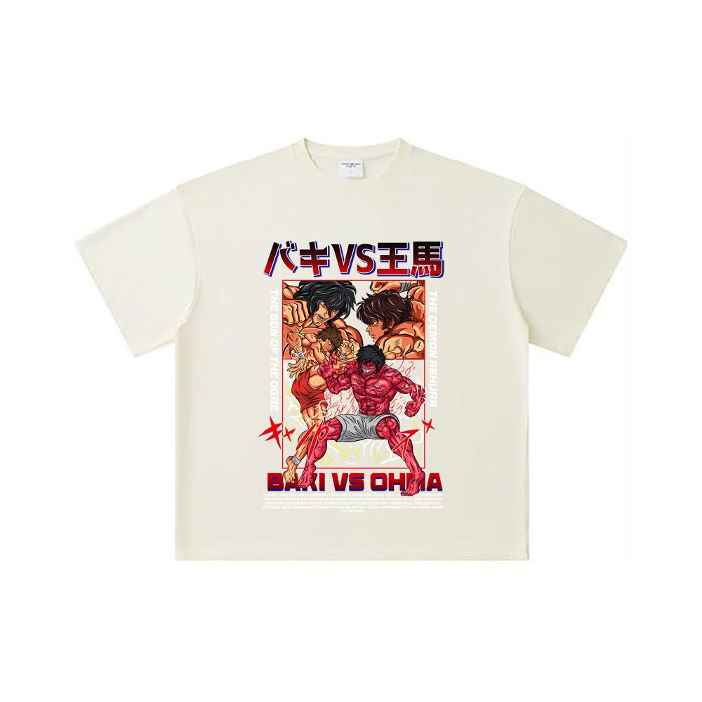 260 GSM Double Yarn 32 Count 100% Cotton Baki V4 Baki Ohma Print Unisex Heavy Cotton T Shirt S
260 GSM Double Yarn 32 Count 100% Cotton Baki V4 Baki Ohma Print Unisex Heavy Cotton T Shirt S