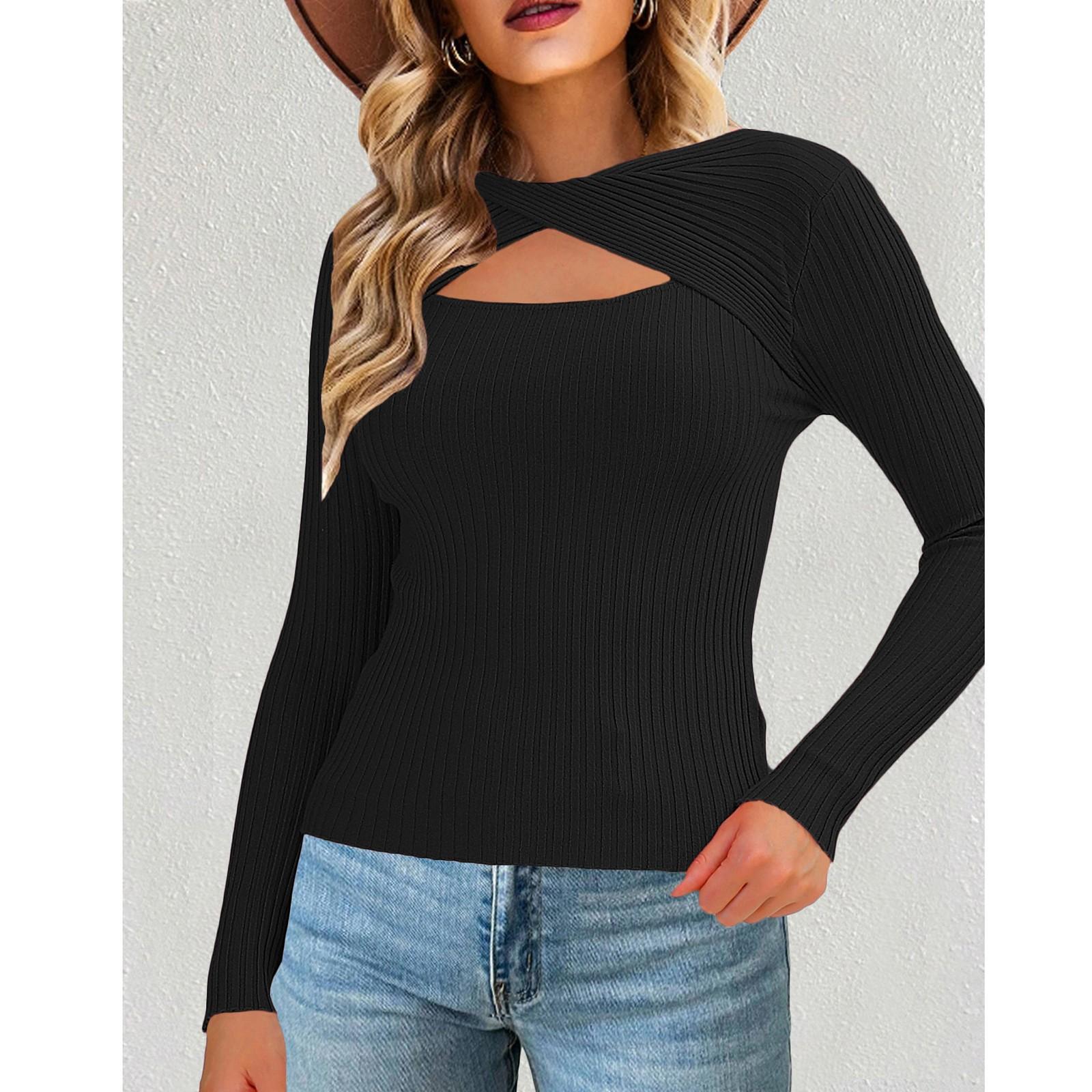 Женский свободный повседневный ажурный скрученный трикотажный свитер Базовый свитер Трикотажный свитер Базовый свитер M чёрный
Женский свободный повседневный ажурный скрученный трикотажный свитер Базовый свитер Трикотажный свитер Базовый свитер M чёрный