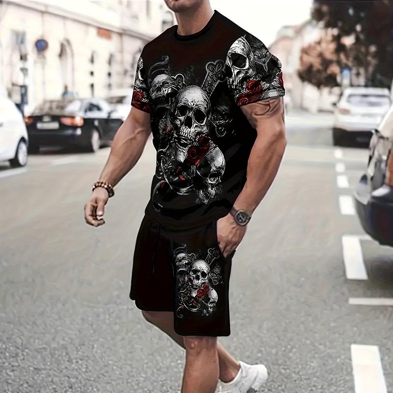 2024 Новый мужской костюм, летний повседневный дышащий освежающий костюм с принтом 3D-скелета, свободный мужской топ свободного покроя с короткими рукавами 6XL
2024 Новый мужской костюм, летний повседневный дышащий освежающий костюм с принтом 3D-скелета, свободный мужской топ свободного покроя с короткими рукавами 6XL