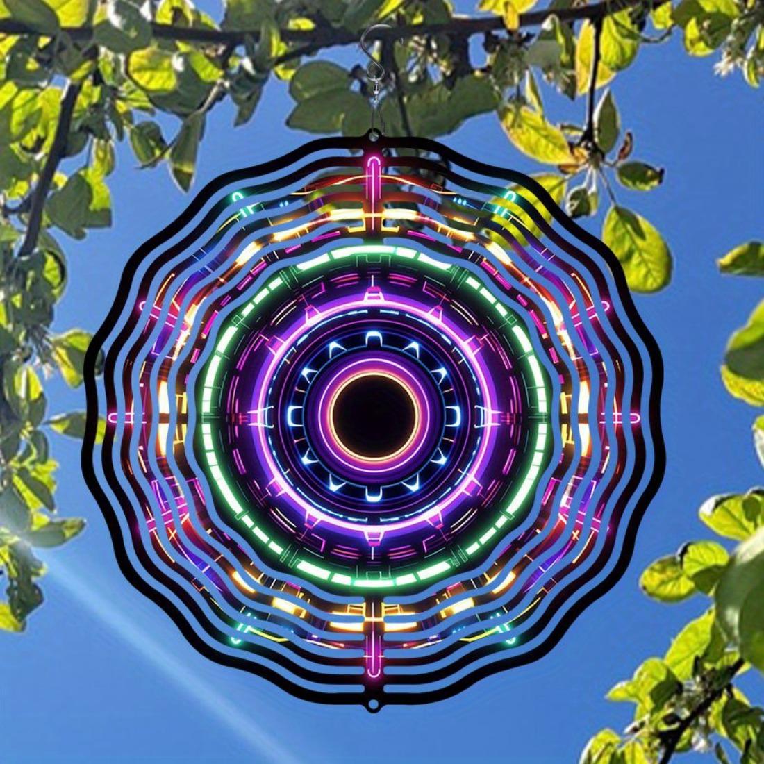 Openwork Round Ring Color Pattern Mandala Wind Chime - Suitable for All Seasons, Metal Material Outdoor Hanging Decor - Versatile Decoration for
Openwork Round Ring Color Pattern Mandala Wind Chime - Suitable for All Seasons, Metal Material Outdoor Hanging Decor - Versatile Decoration for