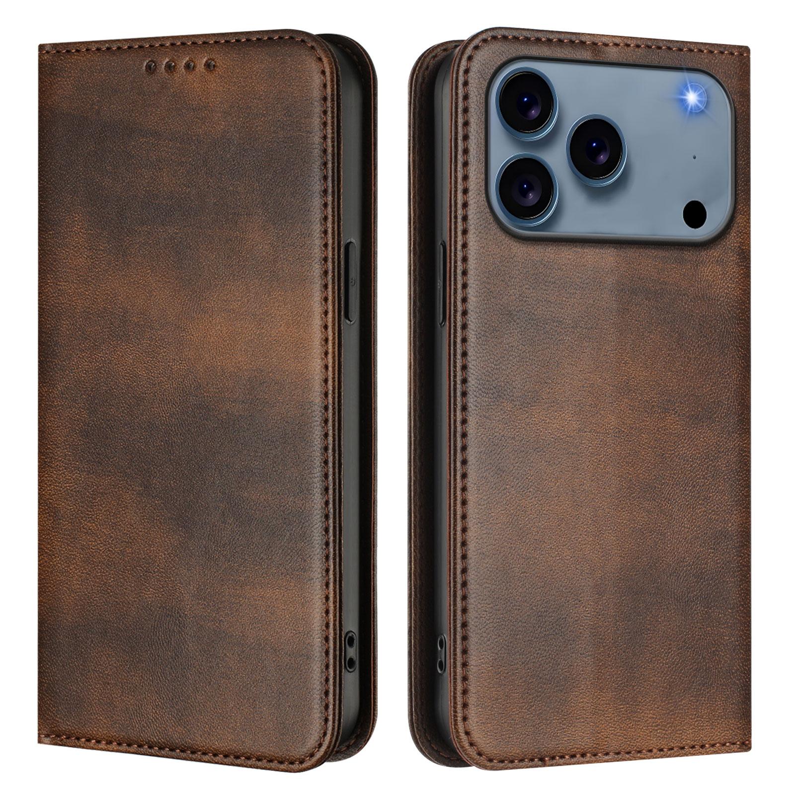 For iPhone 17 Pro Wallet Cases Retro Texture RFID Blocking Leather Phone Cover Brown
For iPhone 17 Pro Wallet Cases Retro Texture RFID Blocking Leather Phone Cover Brown