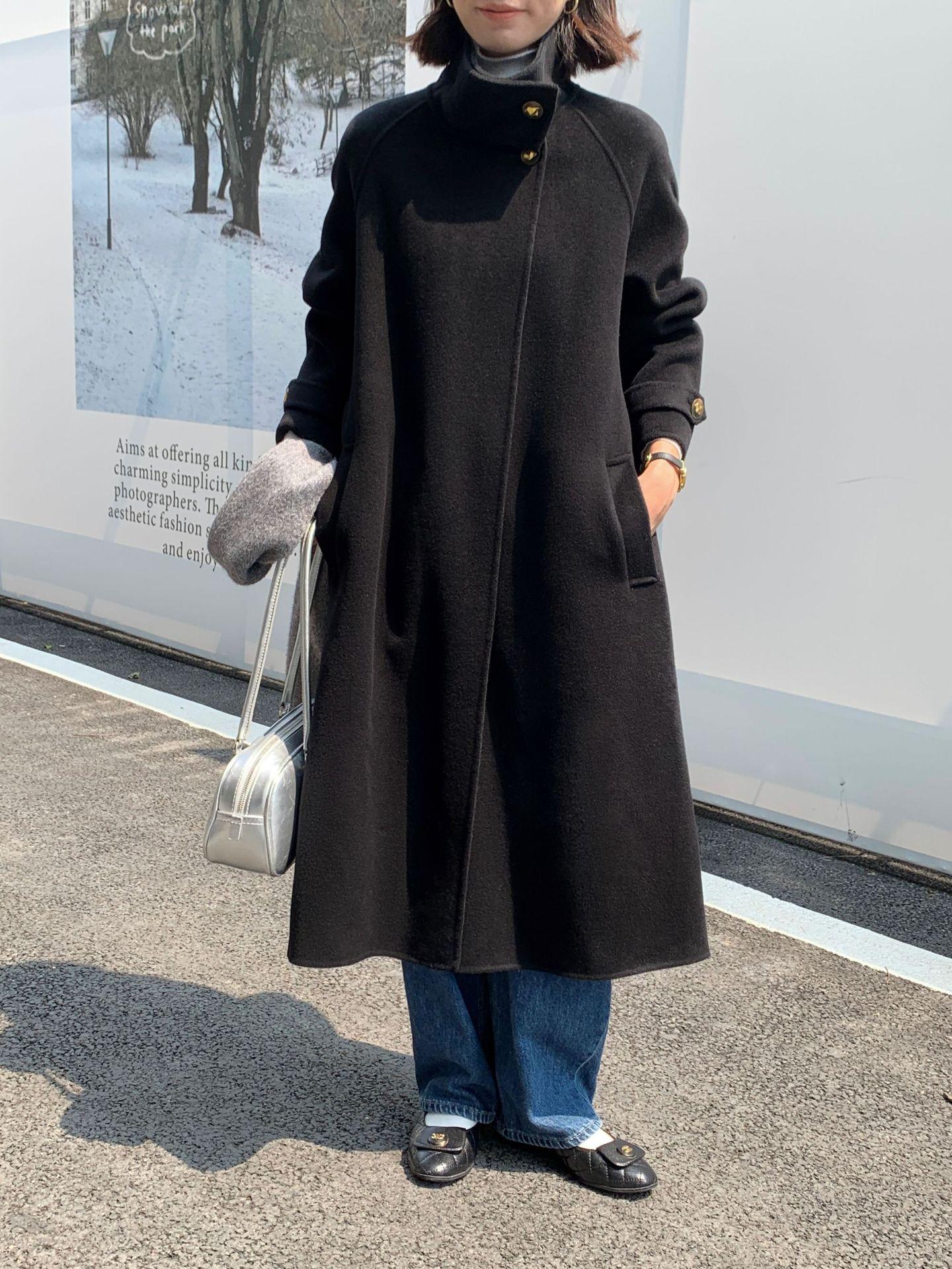 Дизайнерское кашемировое пальто высокого класса, женское повседневное свободное шерстяное пальто M чёрный
Дизайнерское кашемировое пальто высокого класса, женское повседневное свободное шерстяное пальто M чёрный