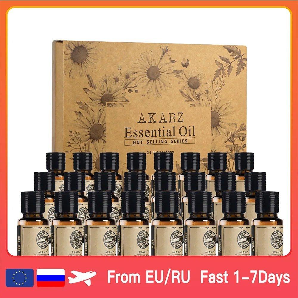 AKARZ Hots 24 Set Tea Tree Lavender Sandalwood Rose Patchouli Musk Ylang Rosemary 240ML
AKARZ Hots 24 Set Tea Tree Lavender Sandalwood Rose Patchouli Musk Ylang Rosemary 240ML
