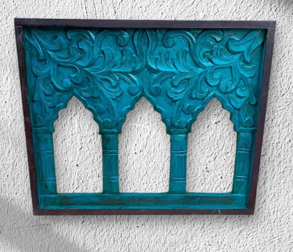 Hand-Painted Wooden Jharokha Wall Hanging: Indian Home Decor разноцветный
Hand-Painted Wooden Jharokha Wall Hanging: Indian Home Decor разноцветный