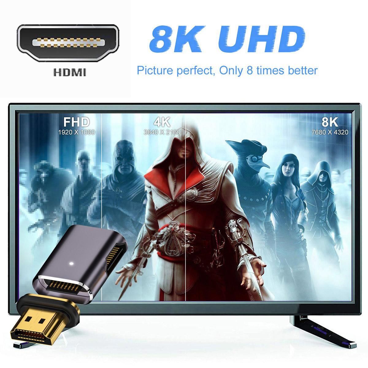 Straight Head HDMI 2.1 Adapter Support 8K 60Hz 48Gbps Magnetic Converter for UHD HDTV Monitor As Shown A
Straight Head HDMI 2.1 Adapter Support 8K 60Hz 48Gbps Magnetic Converter for UHD HDTV Monitor As Shown A