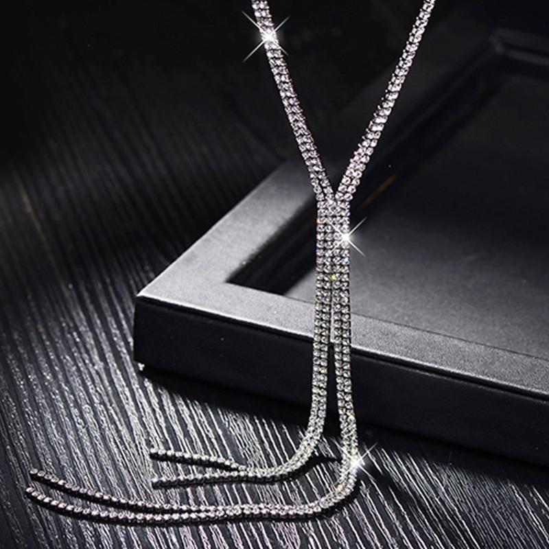 Модное длинное ожерелье-свитер с кристаллами для женщин, доступно в золотом и черном цветах Gun Black
Модное длинное ожерелье-свитер с кристаллами для женщин, доступно в золотом и черном цветах Gun Black