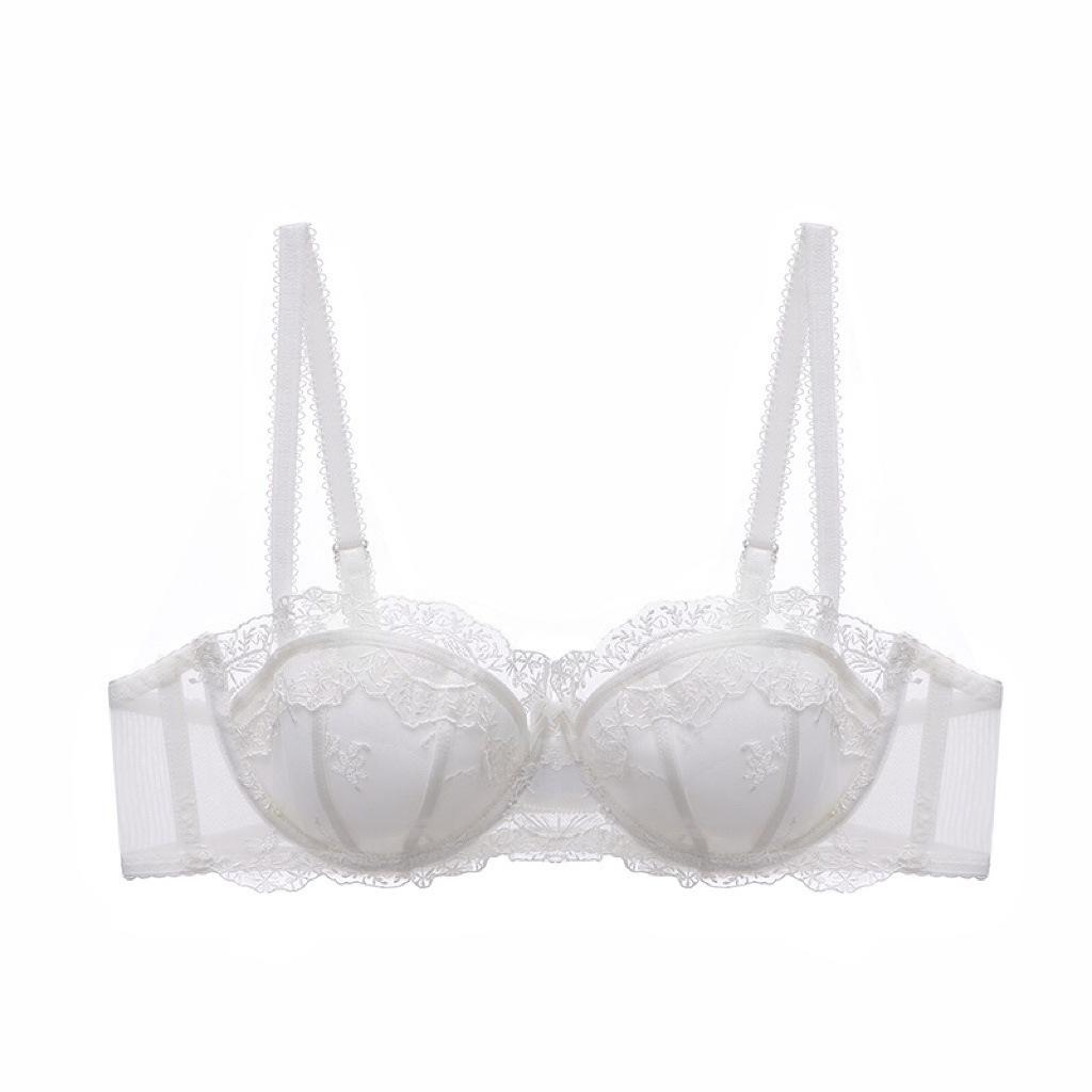 French sexy embroidered lace underwear, thin soft steel ring, upper support bra, large chest, small gathering bra, bra. S білий
French sexy embroidered lace underwear, thin soft steel ring, upper support bra, large chest, small gathering bra, bra. S білий