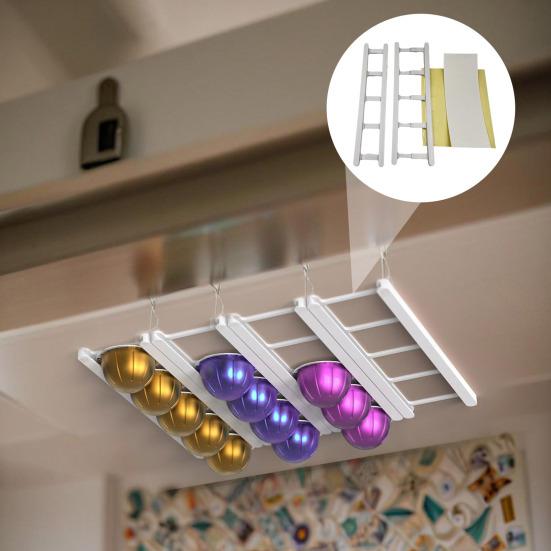 Yousheng Self-Adhesive Coffee Pods Holder Large Capacity Multi-layer Simple Installation Wall Mounted Coffee Capsule Rack 1 Set
Yousheng Self-Adhesive Coffee Pods Holder Large Capacity Multi-layer Simple Installation Wall Mounted Coffee Capsule Rack 1 Set