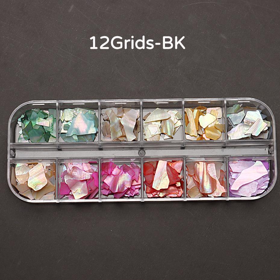 12 Grid Glitter Abalone Shell Flakes For Nail Art Decoration 3D Charms Spring Summer Slices DIY Manicure Paillette Accessories
12 Grid Glitter Abalone Shell Flakes For Nail Art Decoration 3D Charms Spring Summer Slices DIY Manicure Paillette Accessories